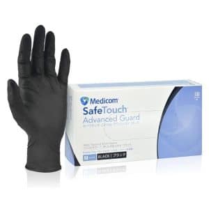 Medicom Safetouch Black Nitrile Gloves
