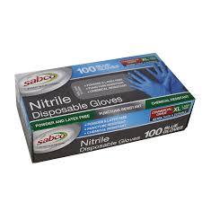 Nitrile Exam Gloves (Sabco) Blue PF X-Large
